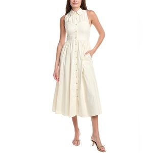 Hutch Vivian Midi Dress in Coconut Milk